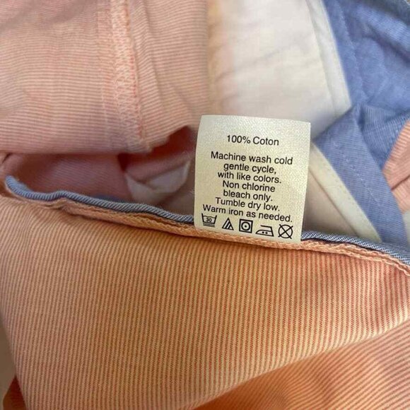 J. CREW Gramercy Shorts Mens 33 Red White‎ Stripe 100% Cotton Flat Front Pockets - Picture 8 of 9